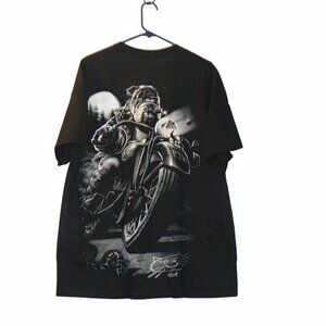 Cats Suck Biker Black T-Shirt Size XL